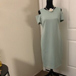 Calvin Klein Collection One Shoulder Mint Dress